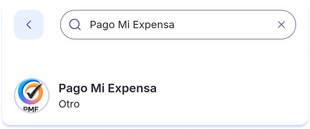 Paso 3: resultado de la búsqueda mostrando Pago Mi Expensa